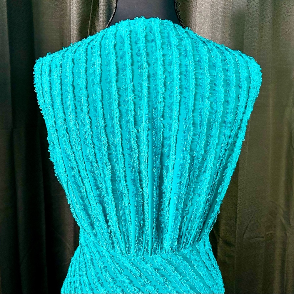 Nanette Lepore Teal Sleeveless Midi Dress, Size 4 - Picture 8 of 9